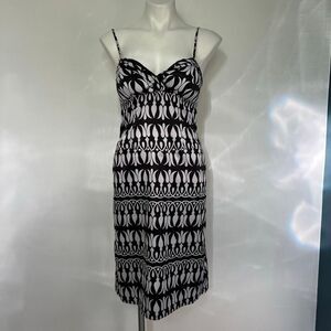 Nicole Miller Y2K black and white mini dress